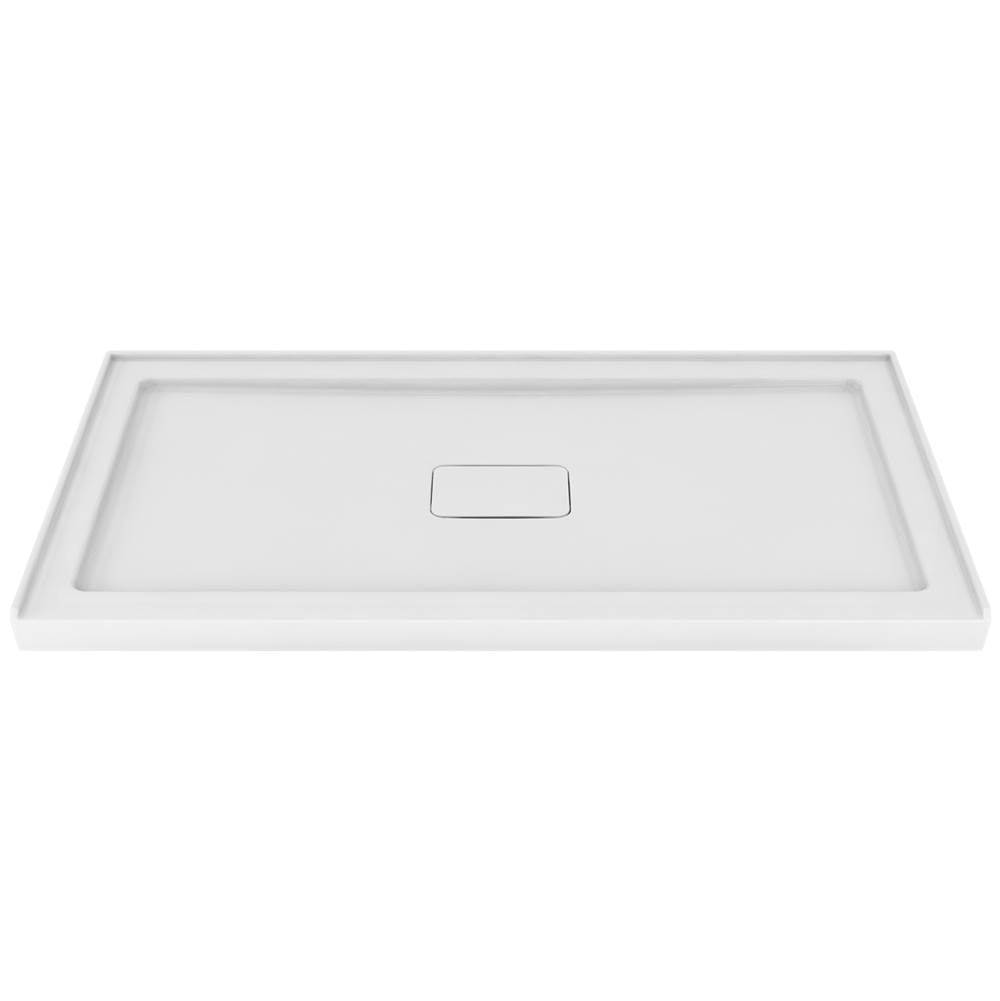 Zitta Shower Tray Rectangle Left Flange 60" x 32" Shower Base White - Renoz