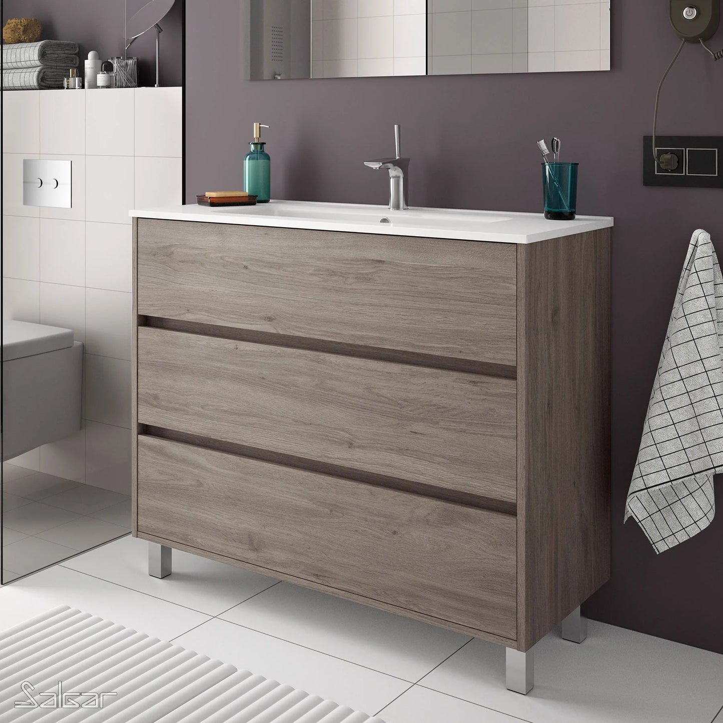 PierDeco Design Meuble-lavabo ARENYS 40 pouces