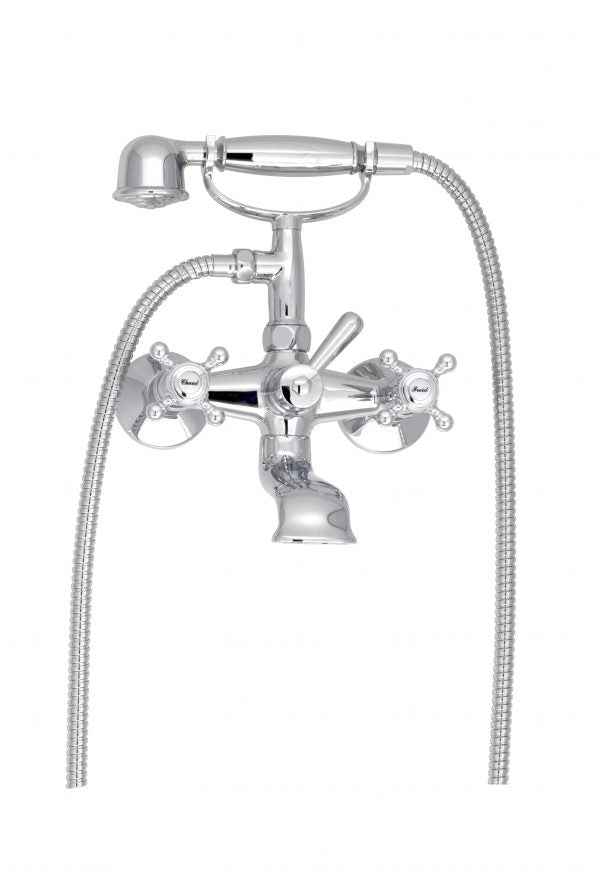 Baril Wall-Mounted Bath Tap With Hand Shower (NAUTICA B16)