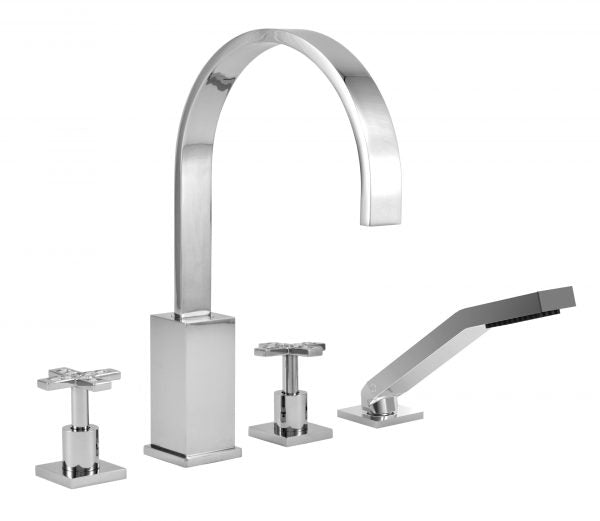 Baril 4-Piece Deck Mount Tub Filler With Hand Shower (HAÜS-D B26 )