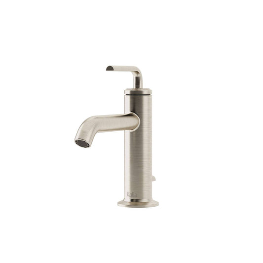 Kalia CITÉ Single Hole 7.5" Lavatory Faucet with Pop-up Drain with Overflow- Brushed Nickel PVD - Renoz