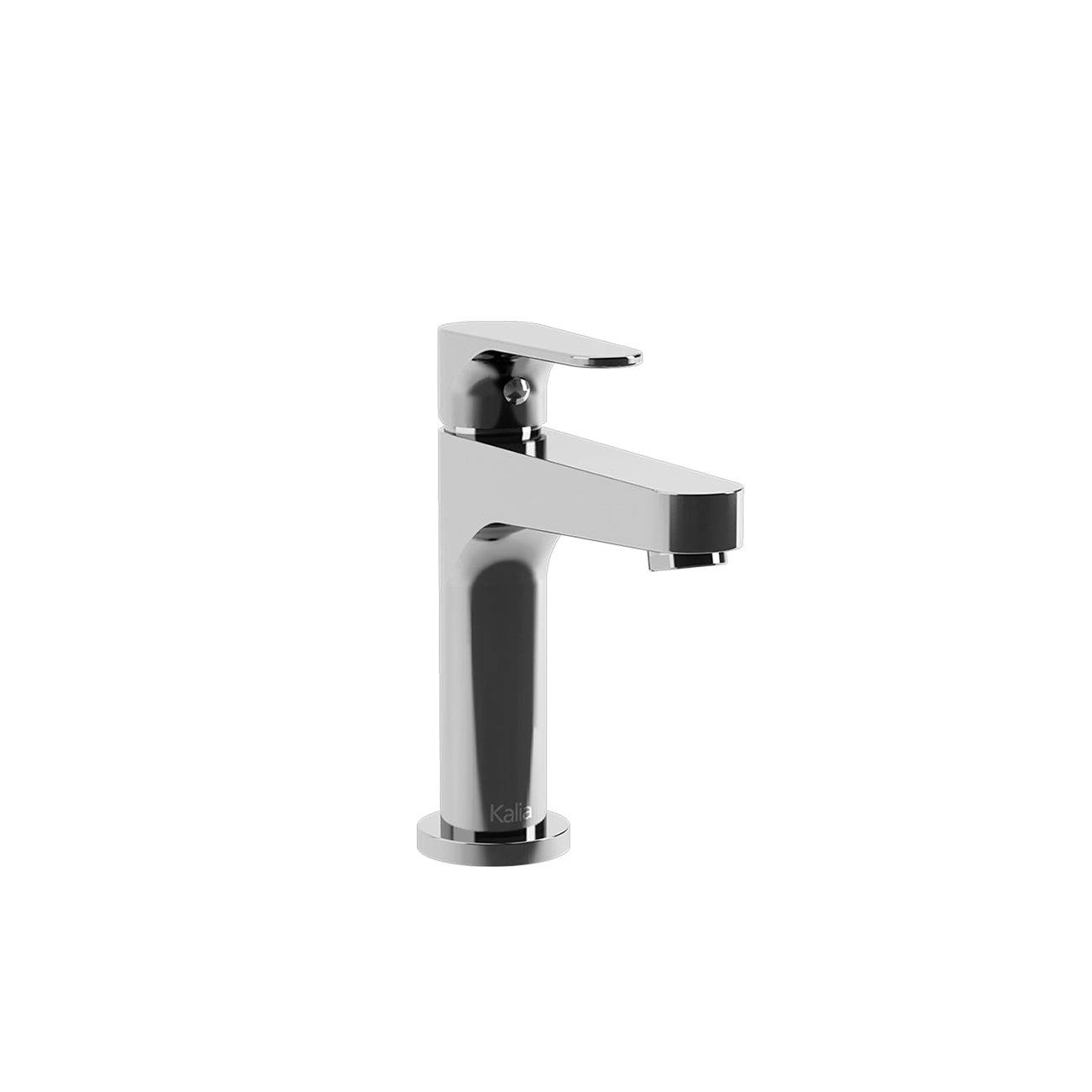 Kalia KONTOUR 6.25" Single Hole Lavatory Bathroom Faucet with Push Drain and Overflow- Chrome - Renoz