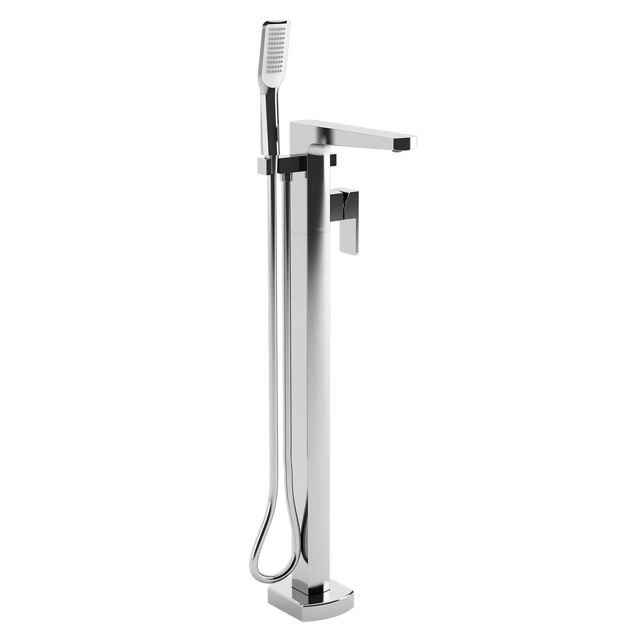 Kalia GRAFIK 39.5" Floor mount Tub Filler with Hand Shower- Chrome - Renoz