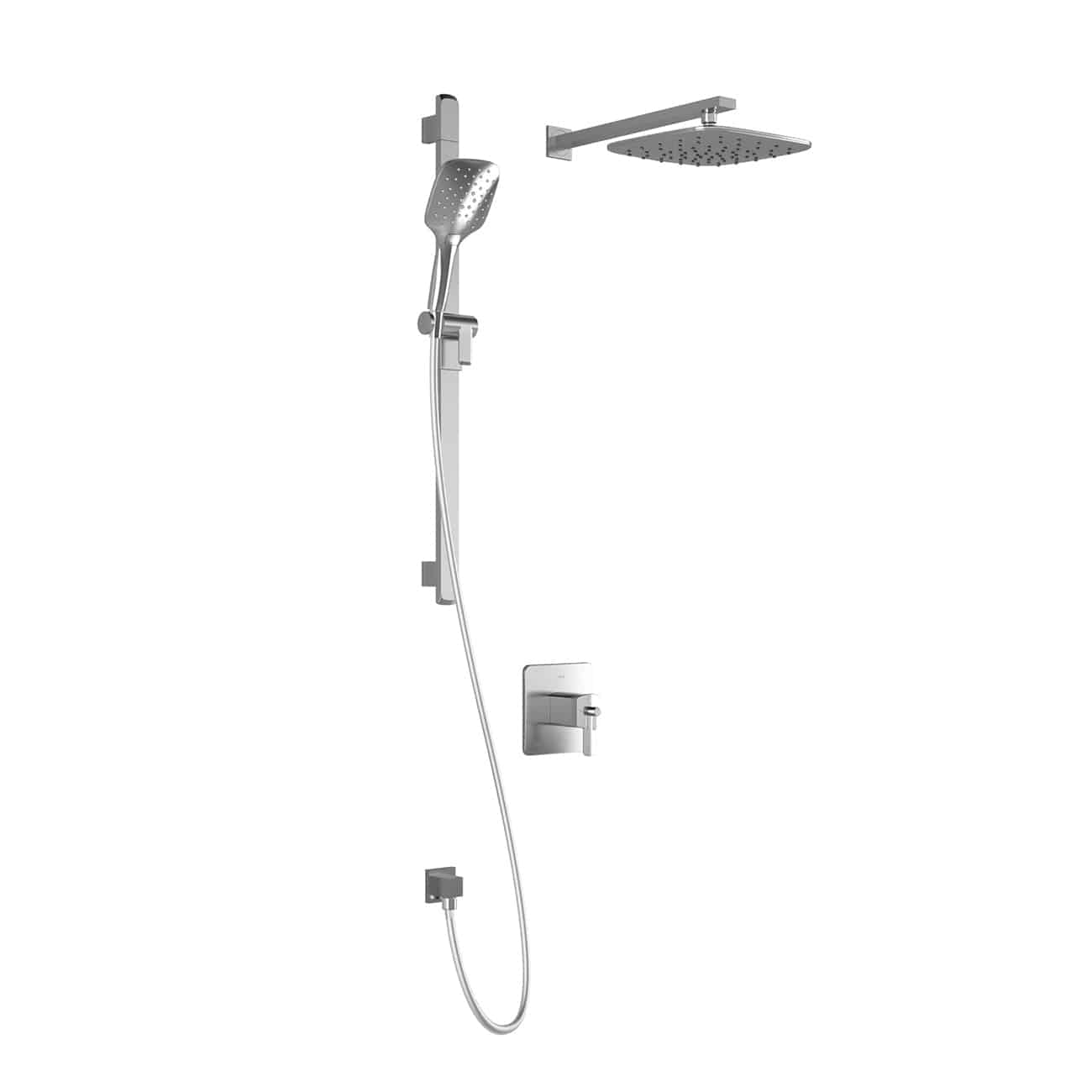 Kalia GRAFIK TCD1 PLUS AQUATONIK T/P Coaxial Shower System with Wall Arm- Chrome - Renoz