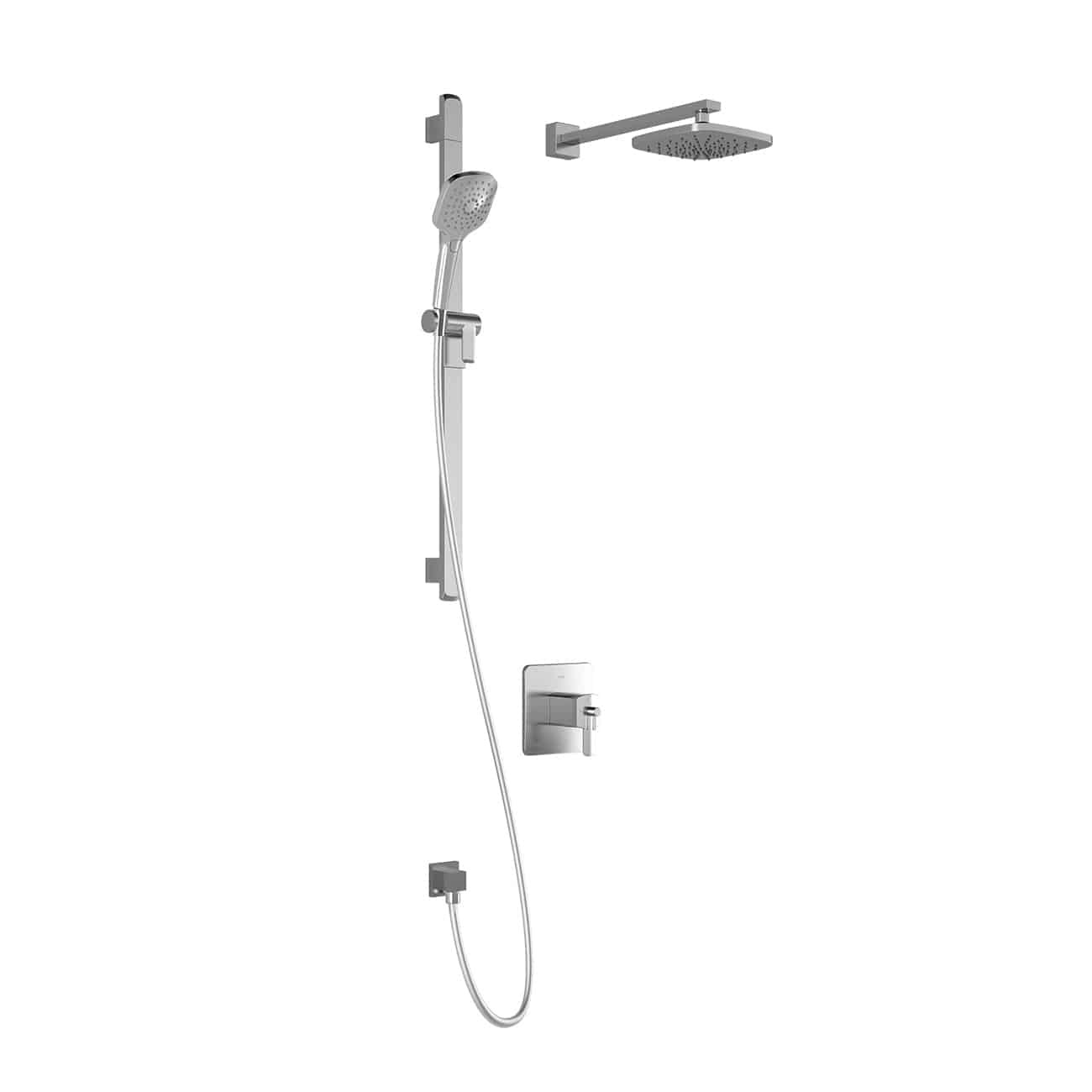 Kalia GRAFIK TCD1 AQUATONIK T/P Coaxial Shower System with Wall Arm- Chrome - Renoz