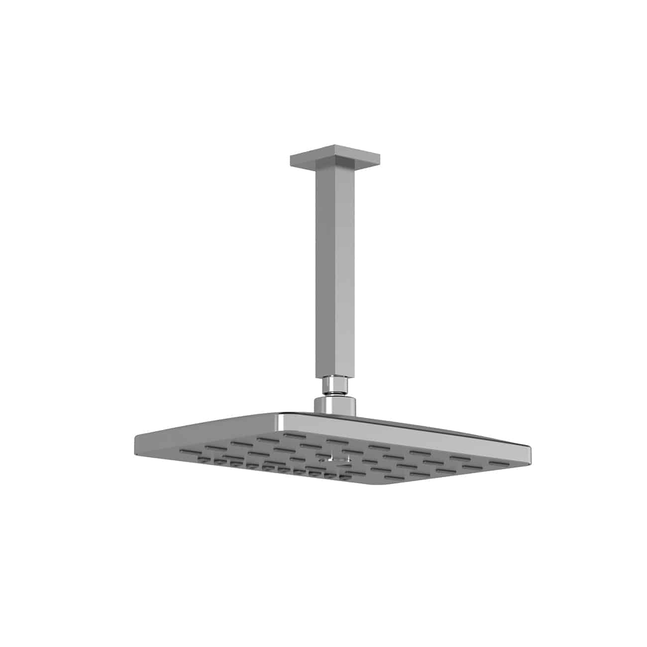 Kalia GRAFIK PREMIA 12" Rectangular Rain Shower Head and Vertical Ceiling Arm- Chrome - Renoz