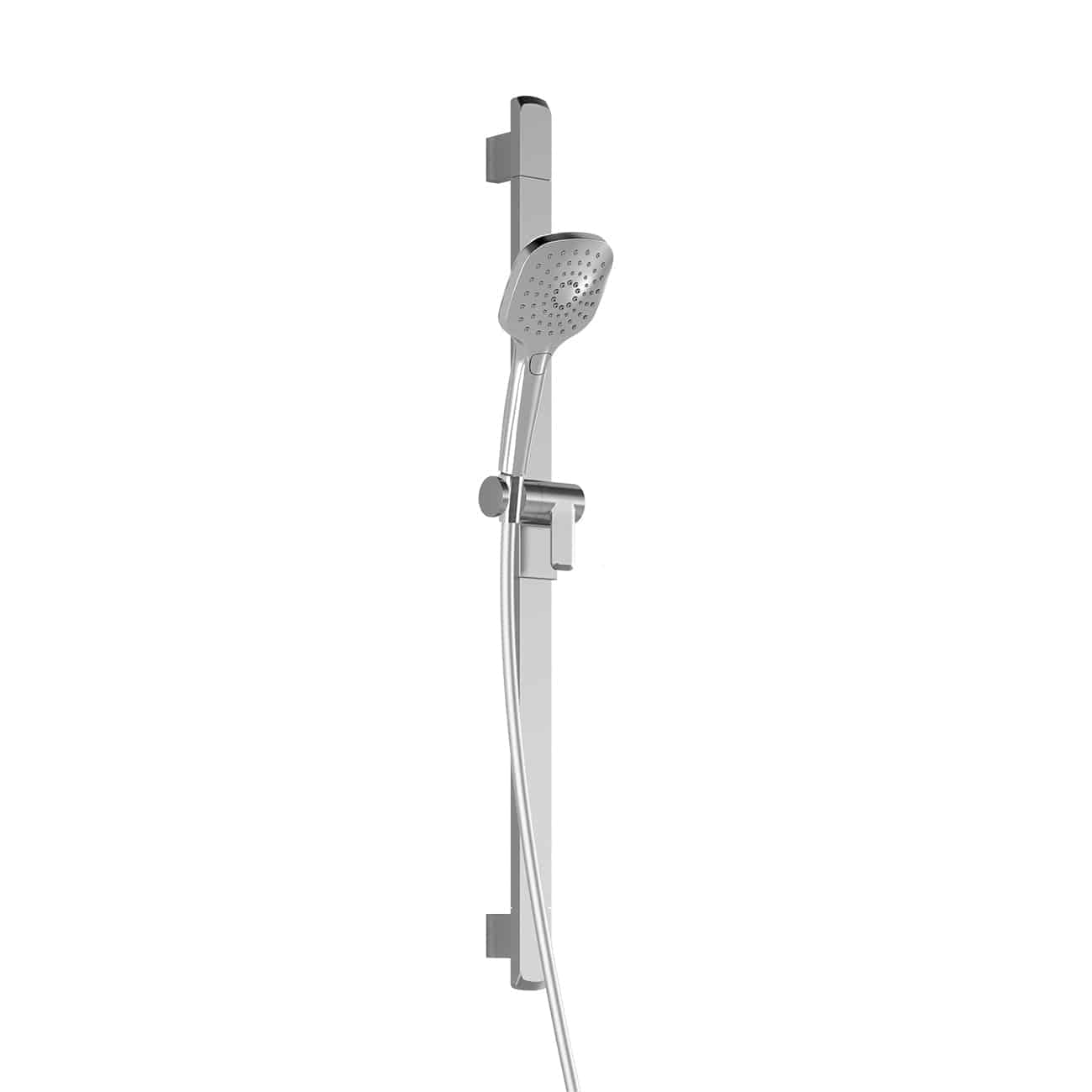 Kalia GRAFIK 2-Jet Hand Shower, Wall Bar and 60" Flexible and Soft PVC Hose Assembly- Chrome - Renoz