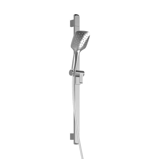 Kalia GRAFIK PLUS 2-Jet Hand Shower, Wall Bar and 60'' Flexible and Soft PVC Hose Assembly- Chrome - Renoz