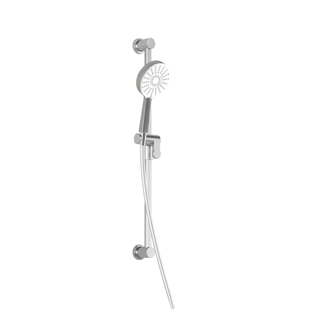 Kalia KONTOUR PLUS 2-Jet Hand Shower, Wall Bar and 60" Flexible and Soft PVC Hose Assembly- Chrome - Renoz