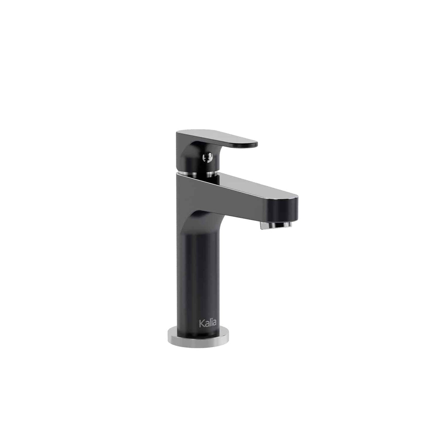 Kalia KONTOUR 6.25" Single Hole Lavatory Bathroom Faucet Without Drain- Black/Chrome - Renoz