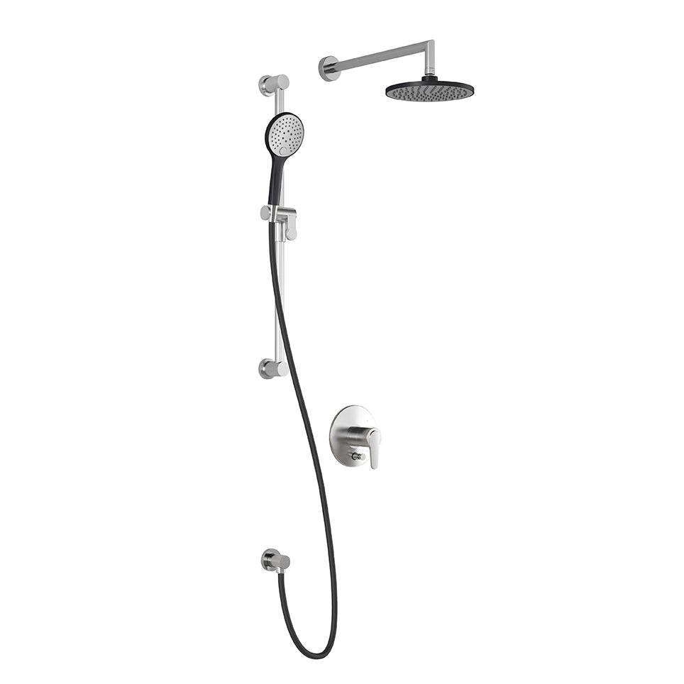 Kalia KONTOUR PB4 Pressure Balance Shower System - Black/Chrome - Renoz