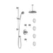 Kalia RUSTIK T375 Thermostatic Shower System with Vertical Ceiling Arm- Chrome - Renoz