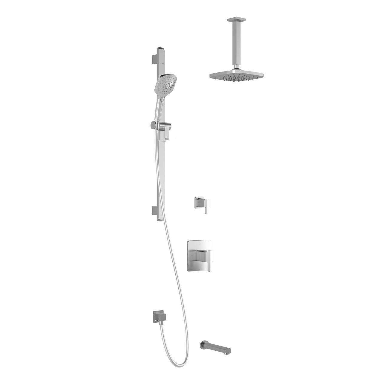 Kalia GRAFIK TD3 AQUATONIK T/P Shower System Vertical Ceiling Arm- Chrome - Renoz