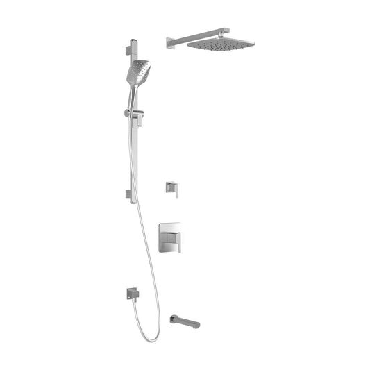 Kalia GRAFIK TD3 PLUS AQUATONIK T/P Shower System with Wall Arm- Chrome - Renoz