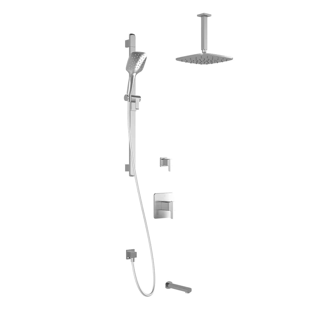 Kalia GRAFIK TD3 PLUS AQUATONIK T/P Shower System Vertical Ceiling Arm- Chrome - Renoz