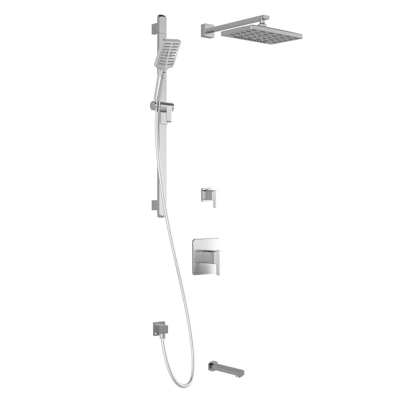 Kalia GRAFIK TD3 PREMIA AQUATONIK T/P Shower System with Wall Arm- Chrome - Renoz