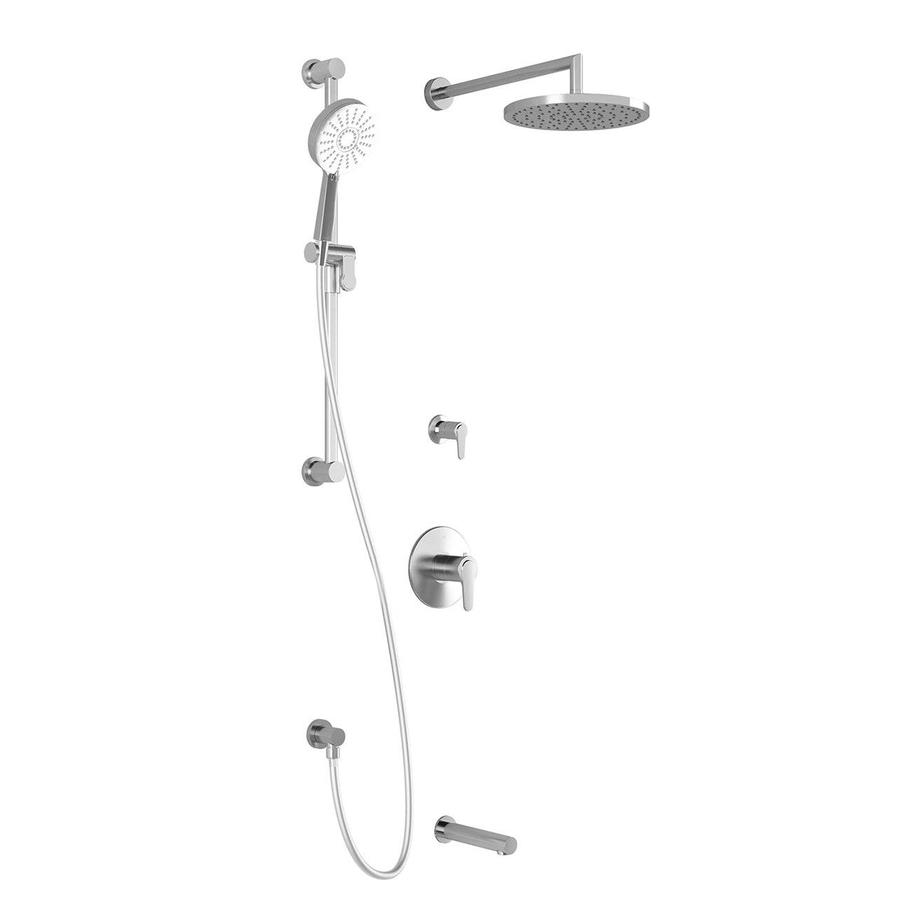 Kalia KONTOUR TD3 PLUS AQUATONIK T/P Shower System with Wall Arm- Chrome - Renoz