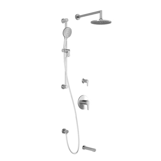 Kalia KONTOUR TD3 AQUATONIK T/P Shower System with Wall Arm- Chrome - Renoz