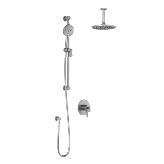 Kalia RoundOne TCD1 AQUATONIK T/P Coaxial Shower System with Vertical Ceiling Arm (BF1636-XX-001) - Renoz