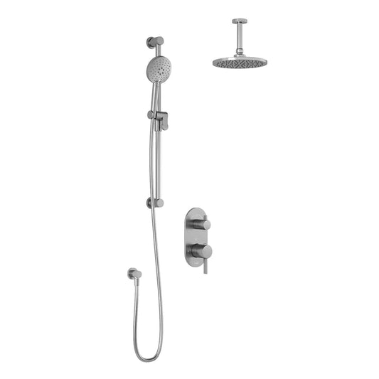 Kalia RoundOne TD2 AQUATONIK T/P with Diverter Shower System with Vertical Ceiling Arm-(BF1638) - Renoz