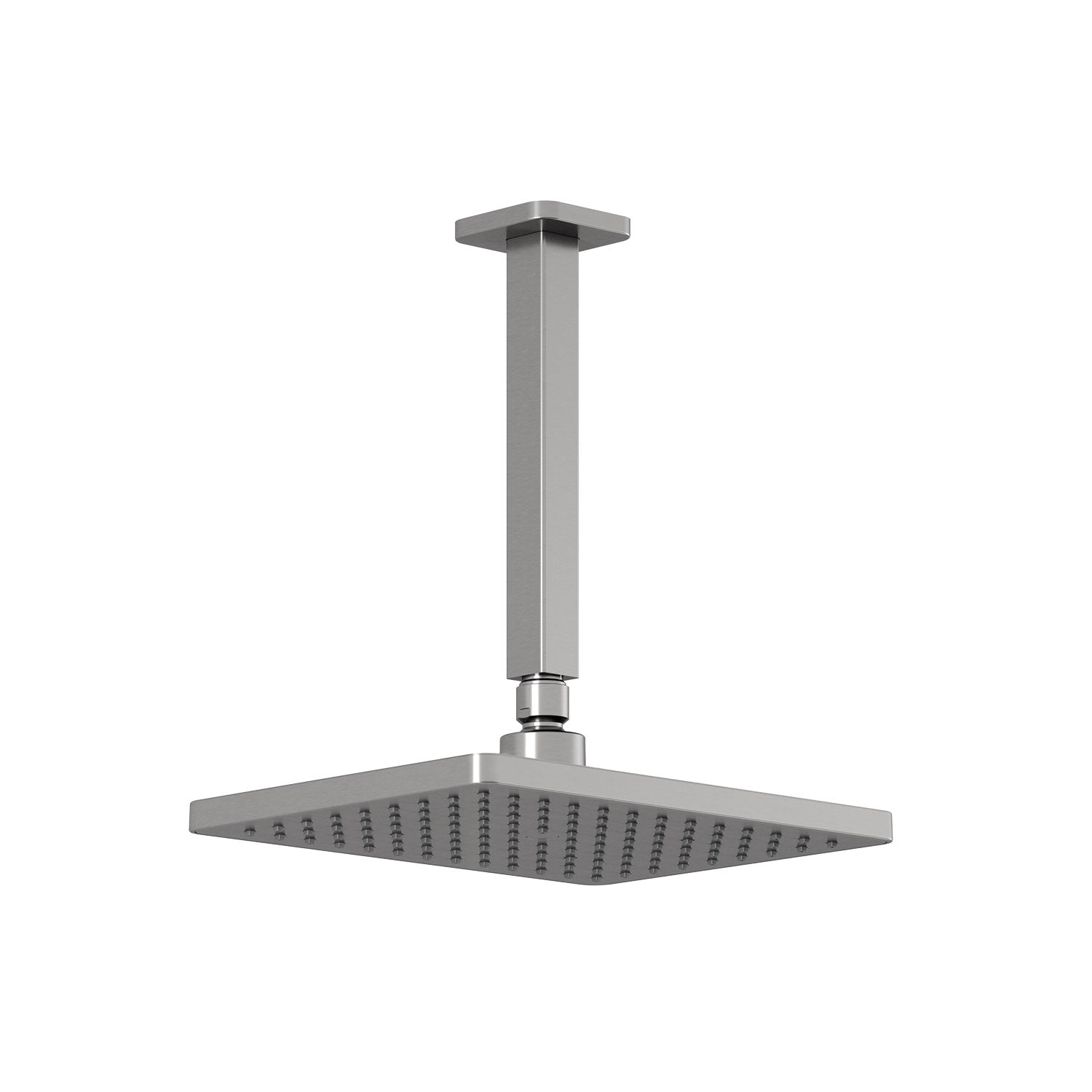 Kalia SquareOne 260mm x 188mm (10 ¼" x 7 ⅜") Rainhead and Vertical Ceiling Arm- Pure Nickel PVD - Renoz