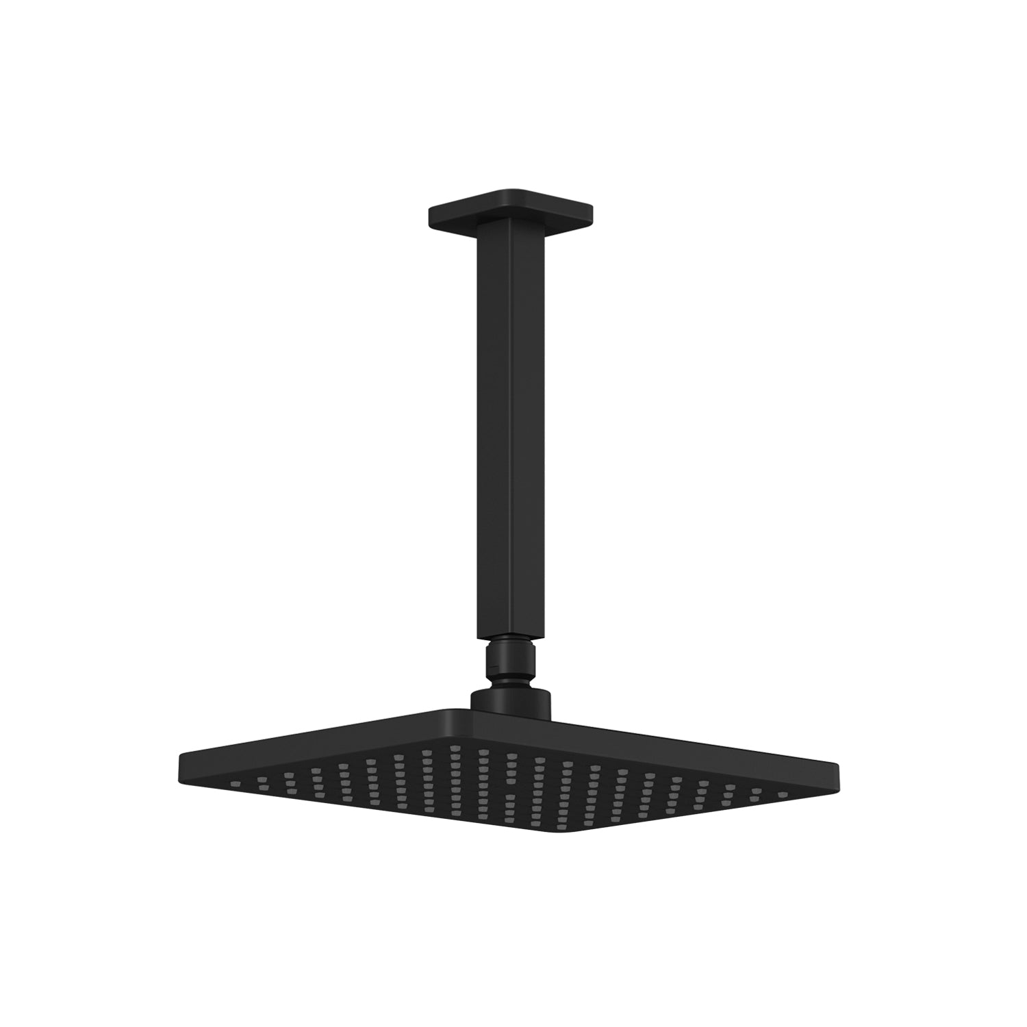 Kalia SquareOne 260mm x 188mm (10 ¼" x 7 ⅜") Rainhead and Vertical Ceiling Arm- Matte Black - Renoz