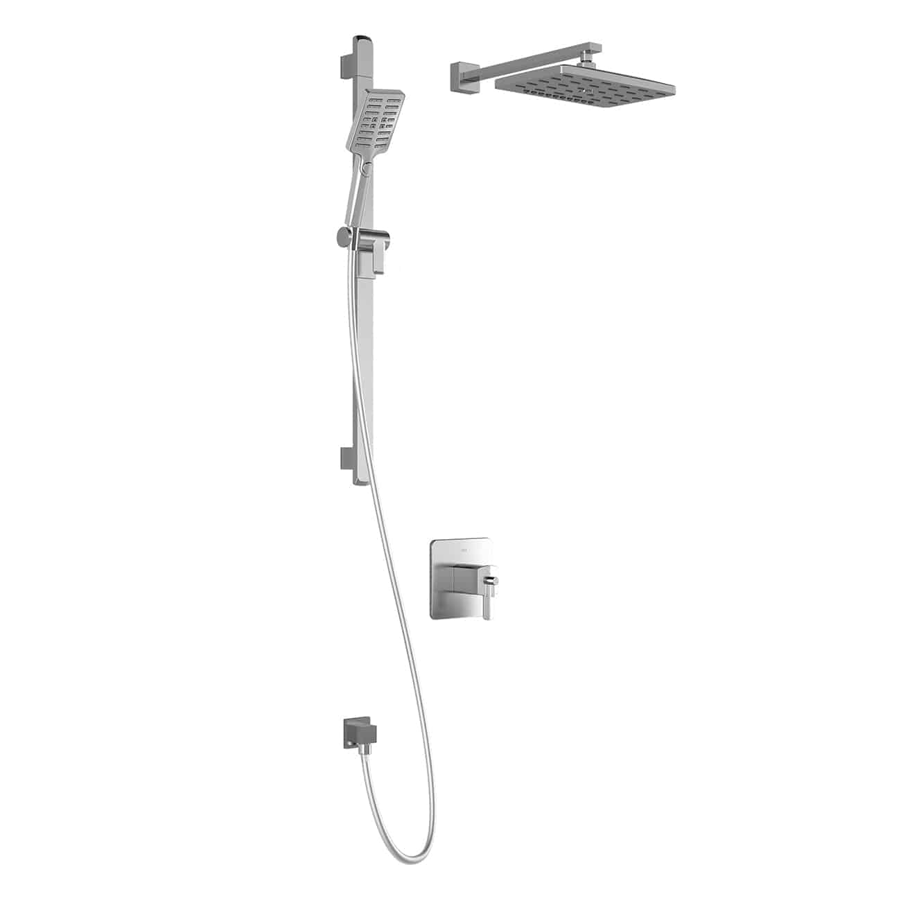 Kalia GRAFIK TCD1 PREMIA AQUATONIK T/P Coaxial Shower System with 12-1/2" Shower Head with Wall Arm- Chrome - Renoz