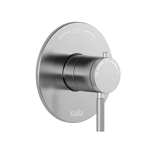 Kalia PRECISO Round Decorative Trim for 2-Way Type T/P 1/2" Coaxial Valve with Diverter- Chrome - Renoz