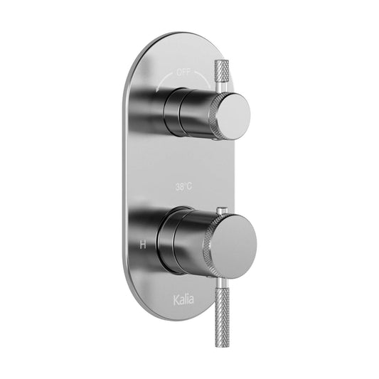 Kalia PRECISO 2-Way AQUATONIK Type T/P 1/2" Valve with Diverter and Round Decorative Trim -Chrome - Renoz