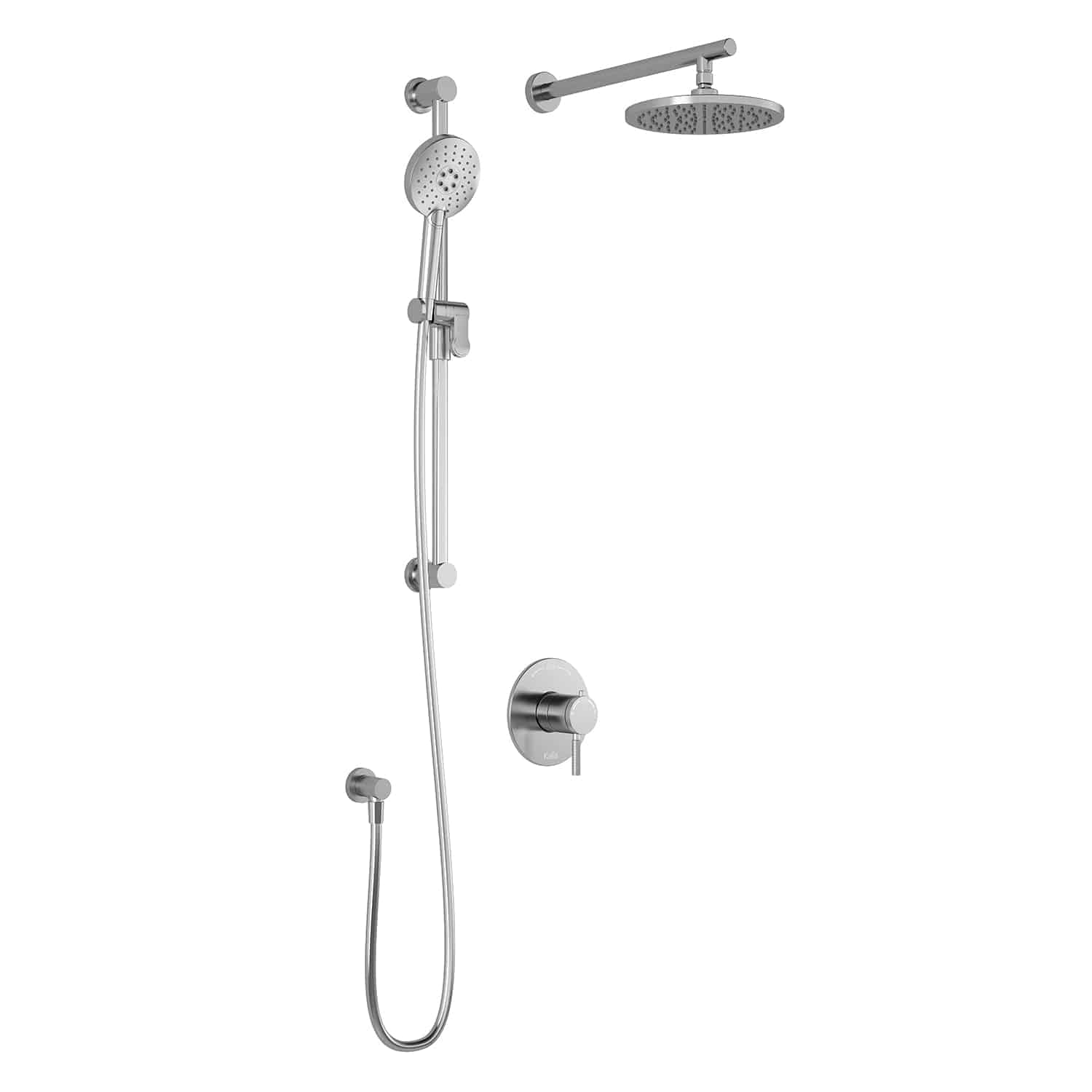 Kalia PRECISO TCD1 (Valve Not Included) AQUATONIK T/P Coaxial Shower System with Wall Arm -Chrome - Renoz