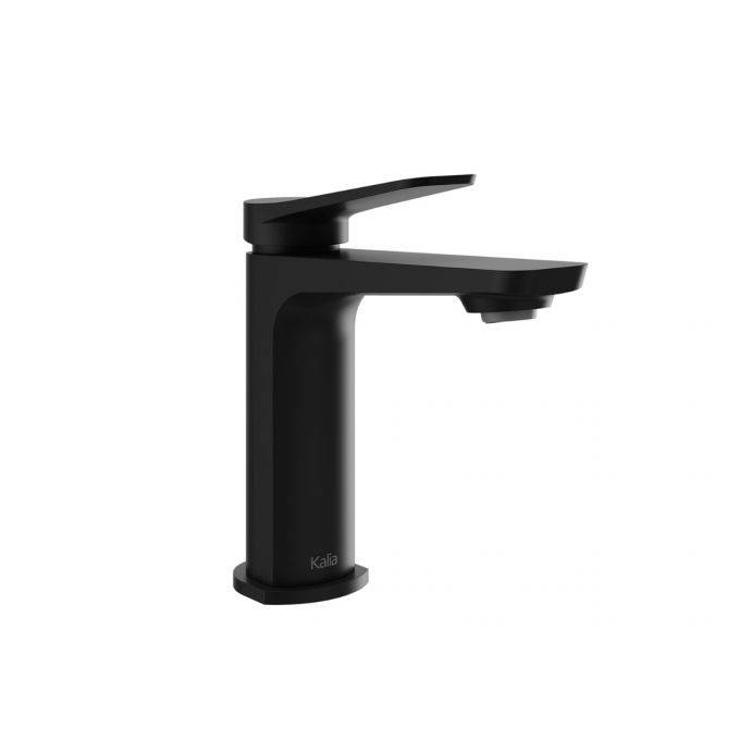 Kalia MOROKA 6.5" Single Hole Bathroom Faucet With Pop Up Drain and Overflow- Black - Renoz