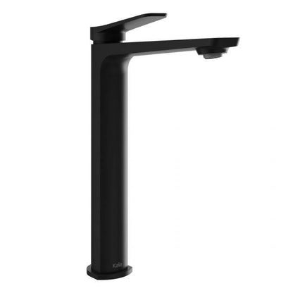 Kalia MOROKA 11.75" Vessel Single Hole Bathroom Faucet- Black - Renoz