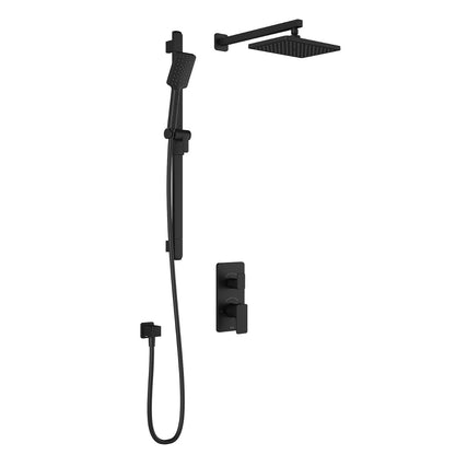 Kalia - Kareo TD2 : Aquatonik T/P With Diverter Shower System With Wallarm Matte Black