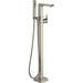 Delta ARA Single Handle Floor Mount Tub Filler Trim with Hand Shower -Stainless Steel (Valve Sold Separately)