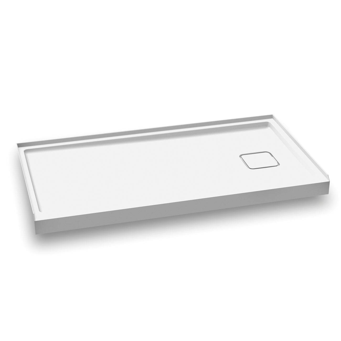 Kalia KOVER 60" x 32" Rectangular Acrylic Shower Base with Right Drain and Integrated Tiling Flange on 3 Sides - Renoz