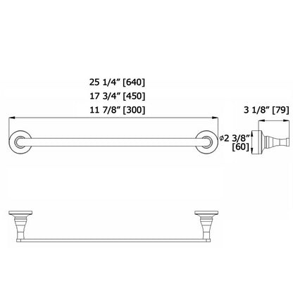 Laloo Coco Single Towel Bar C7312