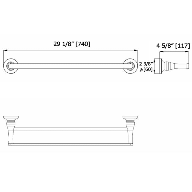 Laloo CoCo Double Towel Bar C7330D