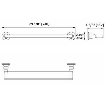 Laloo CoCo Double Towel Bar C7330D