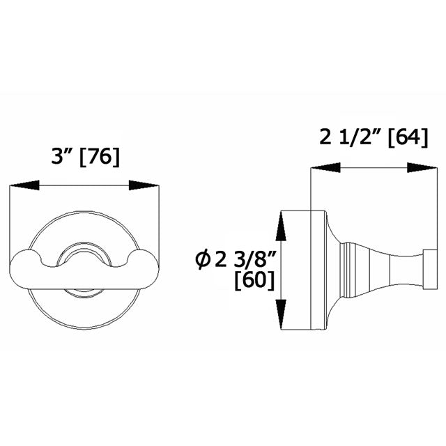 Laloo CoCo Double Robe Hook C7382