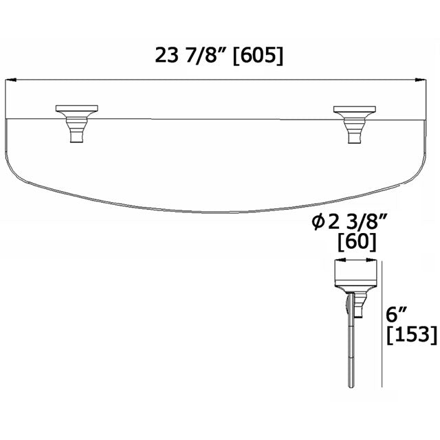 Laloo CoCo Single Glass Shelf C7387