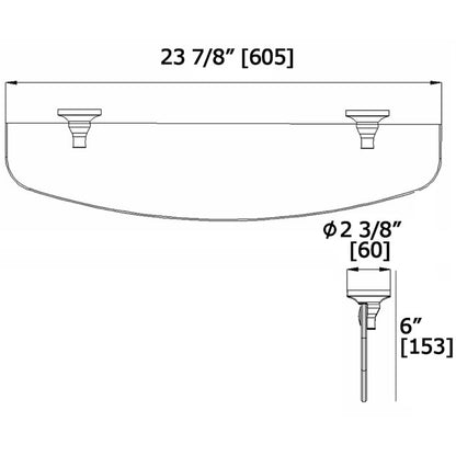 Laloo CoCo Single Glass Shelf C7387