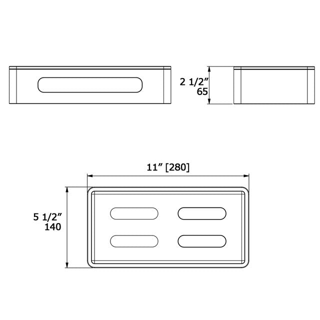 Support de douche rectangulaire Laloo CB3432