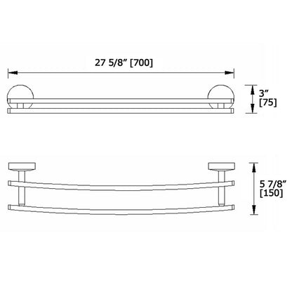 Laloo Classic-R Double Towel Bar CR3830D