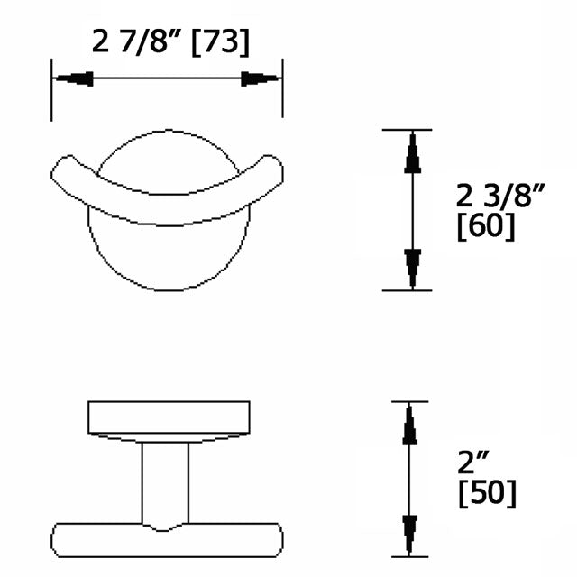 Laloo Classic-R Double Robe Hook CR3882