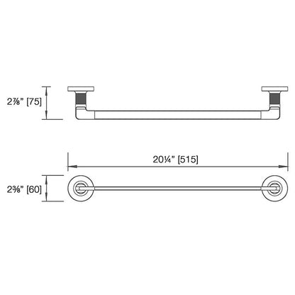 Barre à serviettes simple Laloo Draft (moyenne) D7118