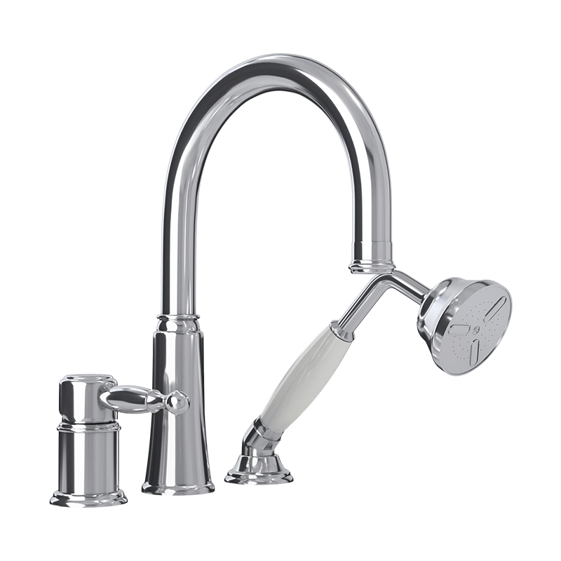 Rubi Qabil Three-piece Bathtub Faucet- Chrome - Renoz