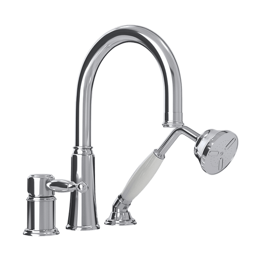 Rubi Qabil Three-piece Bathtub Faucet- Chrome - Renoz