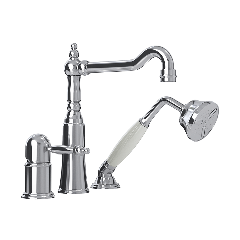 Rubi Saïda Three-piece Bathtub Faucet- Chrome - Renoz