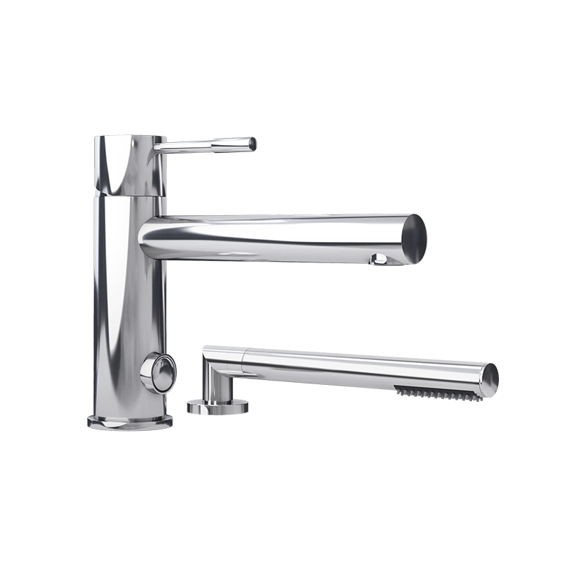 Rubi Billie Two-piece Bathtub Faucet-Chrome - Renoz