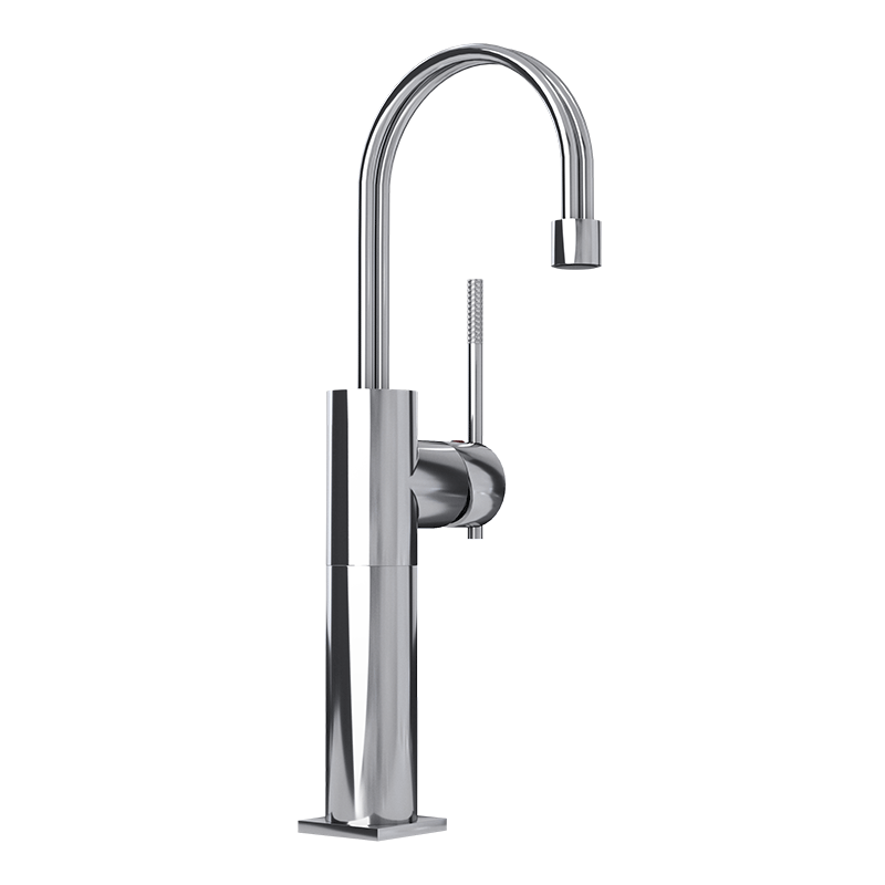 Rubi Hadria Raised Single Lever Washbasin Faucet With Drain - Renoz